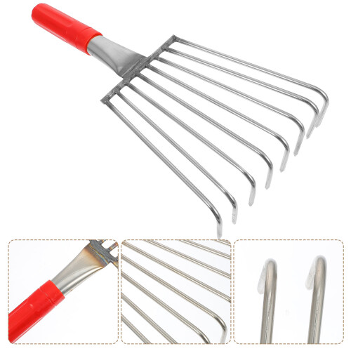 Râteau à main 8 dents en de pour jardin 2