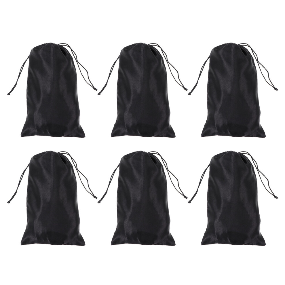 Inoomp Unisex 6Pcs Silky Wig Bags With Drawstring For Hair Extensions