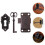 Cabinet Lock Set With Key Retro Cupboard Lock 7