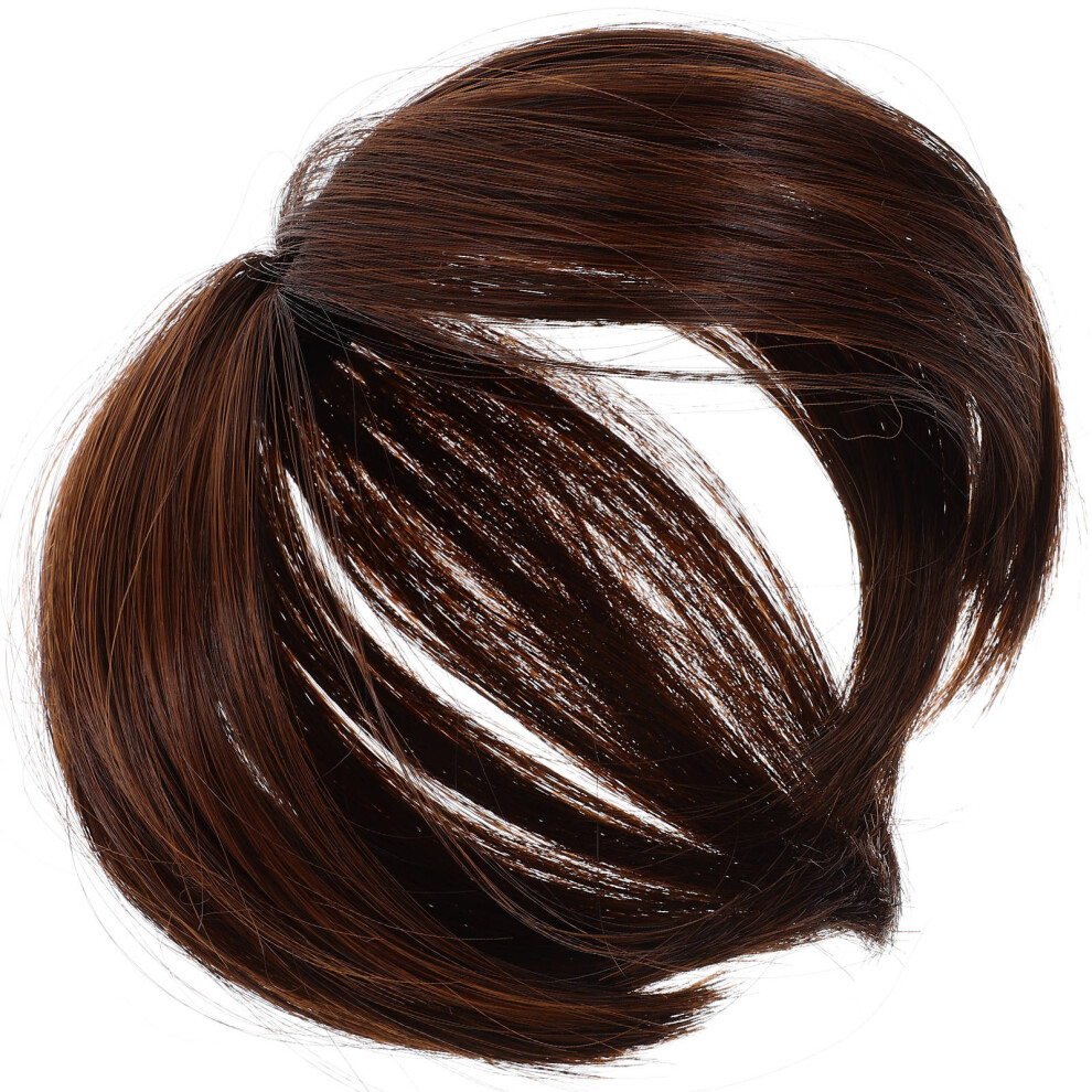 Inoomp Lightweight Brown Hairpiece For Women Hair Volume Topper With Clip
