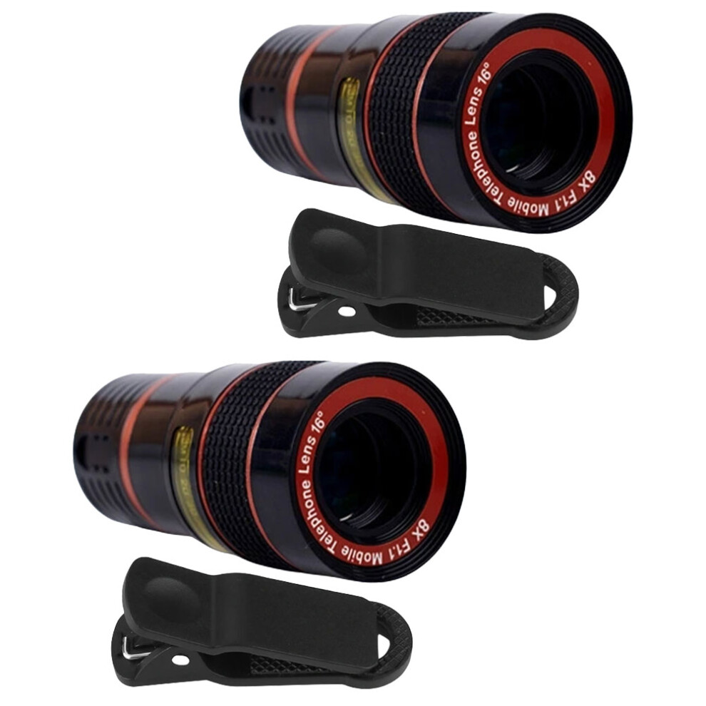 2Pcs Phone Camera Lens Clip-On Wide Angle Macro Photography Lens 3324034873490