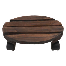 Unbranded Rack Wheels For Planters Wooden Flowerpot Base Round Tray
