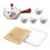 portable ceramic tea set with bag including teapot and cups 11
