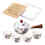 portable ceramic tea set with bag including teapot and cups 8
