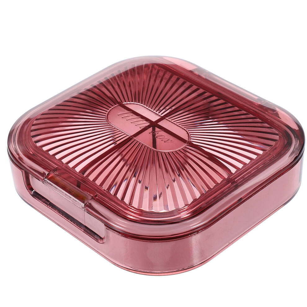 Villcase Small Container For Medicines Plastic Pink 1Pack
