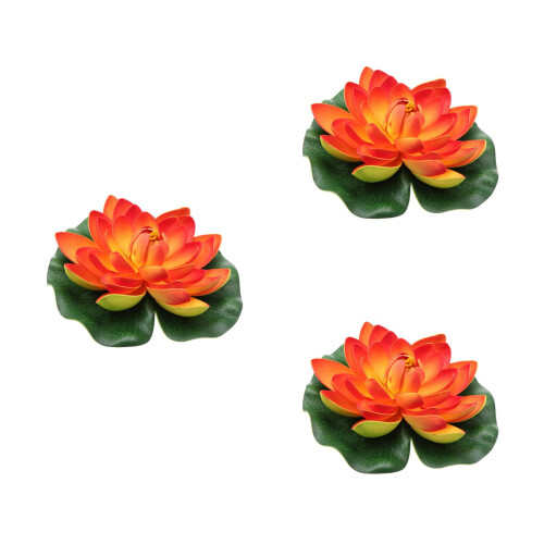 3 Pcs Artificial Floating Water Decor 18cm 2