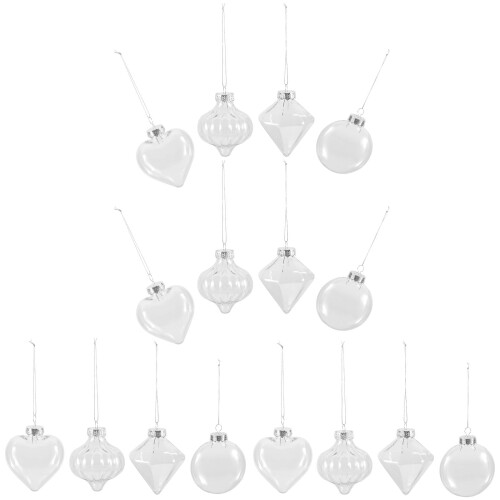 32 Pcs Clear Fillable Ornaments Christmas Tree Baubles 1
