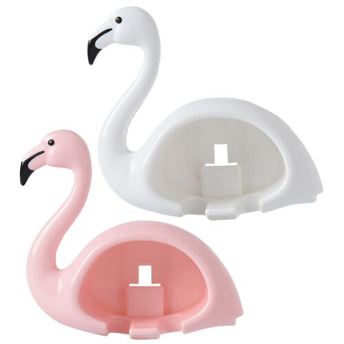 2Pcs Wall Mounted Shaver Mirror Toothbrush Holder Bathroom Organizer 1
