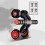 muscle wheel four wheels auto return silent roller knee mat black 4