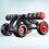 muscle wheel four wheels auto return silent roller knee mat black 5