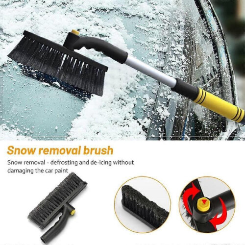 Car Ice Scraper with Broom, Extendable Snow Brush, Extendable Ice Scraper, Foam Handle, Snow Brush 2