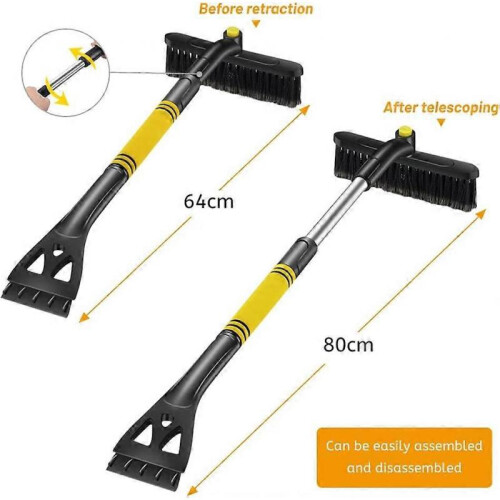 Car Ice Scraper with Broom, Extendable Snow Brush, Extendable Ice Scraper, Foam Handle, Snow Brush 1