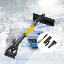 Car Ice Scraper with Broom, Extendable Snow Brush, Extendable Ice Scraper, Foam Handle, Snow Brush