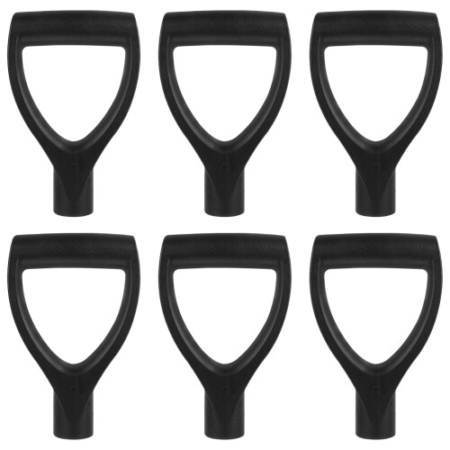 6 pcs d-shaped plastic replacement handles for digging rake