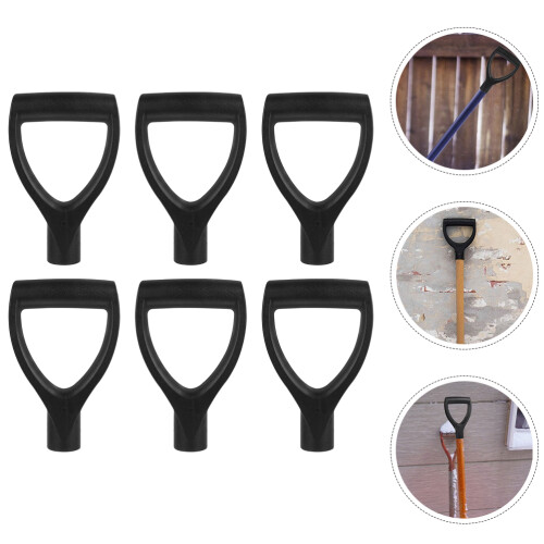 6 pcs d-shaped plastic replacement handles for digging rake 1