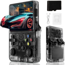 (Black-128GB) R36S Retro Handheld Games Console -With Open Source Linux System,3000mAh Battery,3.5 Inch HD Screen,20,000 Classic Games,Portable Mini Game Console