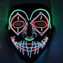 Halloween Cosplay LED Mask Light Up Scary Skull/Clown Mask with 3 Lighting Modes
