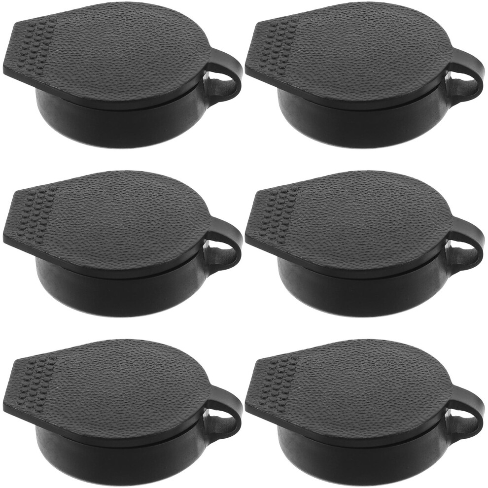 6Pcs Black Rainproof Plastic Cover For Cam Lock Key Panel 22X19 Mm 3322437971164
