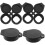 6Pcs Black Rainproof Plastic Cover For Cam Lock Key Panel 22X19 Mm 9