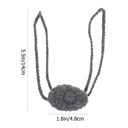 Hand Made Wool Nose Warmer Mask for Unisex, Grey, Breathable 1