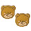 2pcs bear shape tinplate candy jar gift box holiday cookie tin 9