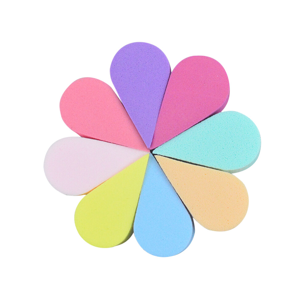 Inoomp 8Pcs Facial Cleaning Sponge Puff Petal Colors Mixed