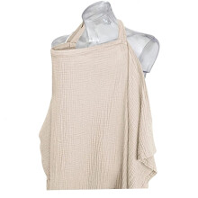 Breathable Breastfeeding Cover, Soft Cotton Apron Shawl With Adjustable Strap, Baby Car Seat Cover