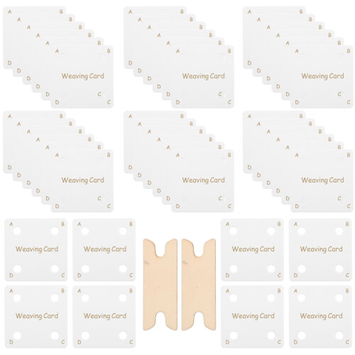 One Set Tablet Weaving Cards With Shuttle For Small Scale Weaving 1