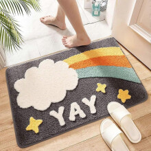 Cartoon Bathroom Rug Mat, 19.7 X 31.5in Super Absorbent Floor mat Quick Drying Non Slip Shower Mat