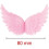 Plastic Angel Wings for Crafts, Pink 12 pcs 80mm 8