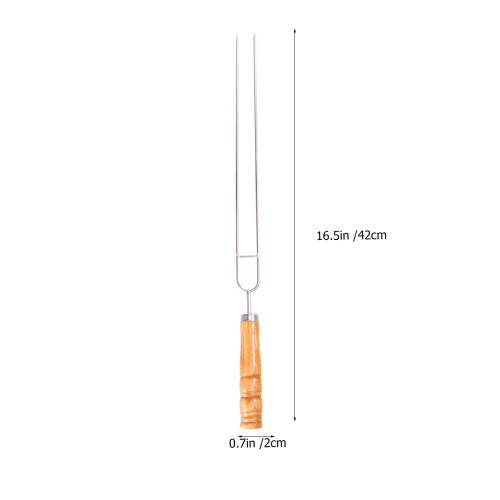 2 mango madera 3 pzs para bbq camping 1