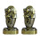 statue merlion en bronze, ornement , 2 pièces 3