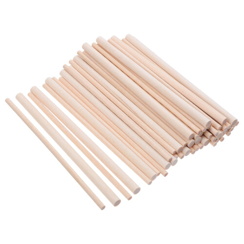tiges bois 4 pouces 3/5 mm cylindriques pour diy et support gâteau