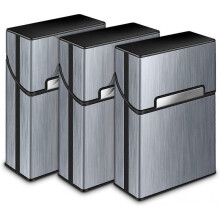 3 Packs Cigarette Case,Aluminum Cigarette Holder Cigarette Tin Metal Aluminum Pocket Cigarette Cigar