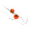 Decorative Fruit Simulated Persimmon Branches Foam Orange 4pcs 3