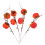 Decorative Fruit Simulated Persimmon Branches Foam Orange 4pcs 1