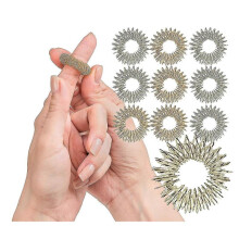 10pcs Spiky Sensory Finger Rings Silent Stress Reducer And Massager