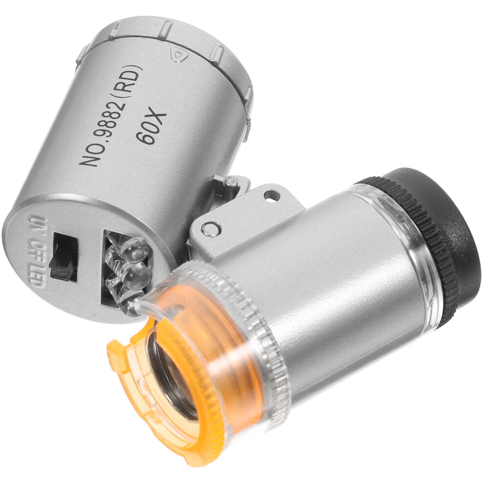 Happyyami Light 60X Portable Magnifier Loupe With Led For Coin Jewelry Inspection