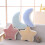 Five-Pointed Star Shaped Back Cushion Plush Pillow Yellow 11