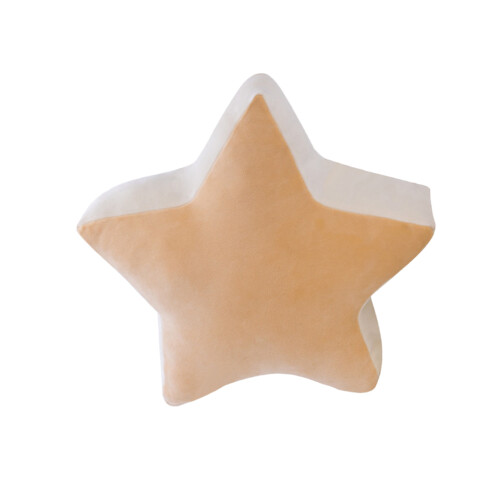 Five-Pointed Star Shaped Back Cushion Plush Pillow Yellow 2