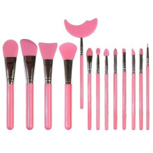 13 Piece Silicone Brush Set. Perfect Applicator for Epoxy Crafts, Masks, Mascara Guards and Eyeshadow Guards (Pink)