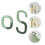 S-Shape Hooks Green Abs Multi-Functional Home Organizer 2pcs 11
