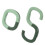 S-Shape Hooks Green Abs Multi-Functional Home Organizer 2pcs 10