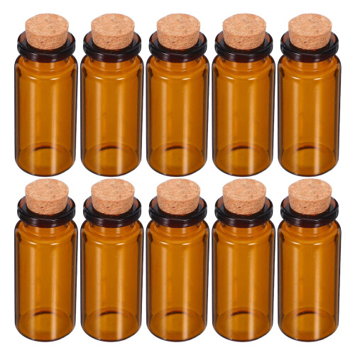 30pcs 10ml Mini Glass Bottles with Cork Stopper