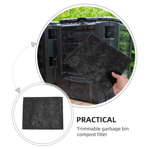 3pcs Compost Bin Charcoal Filters Activated Carbon Pads 2