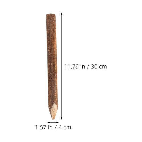 Fence Pole Carbonized Wood 2pcs 11.8x1.6x1.6in 1