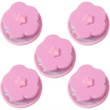 5PCS Clothes Anti-Winding Adsorption Hair Catcher Floating Ball Pouch, Reusable Hair Remover