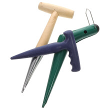 1 set garden punch hole tools for planting, dibber, soil digger,