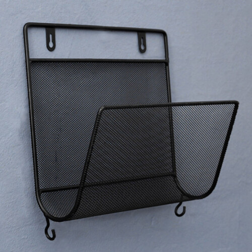 Wall-Mounted Newspaper Shelf Book Rack Display Storage Holder Racks 2