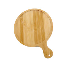 1 szt. japoński talerz do z uchwytem, okrągły bambusowy (25 cm)